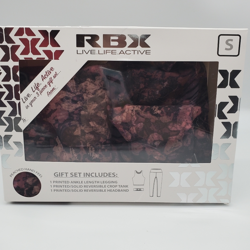 🖤RBX 3 Piece Set- Cropped Sports Bra, Leggings and Headband - Picture 4 of 16